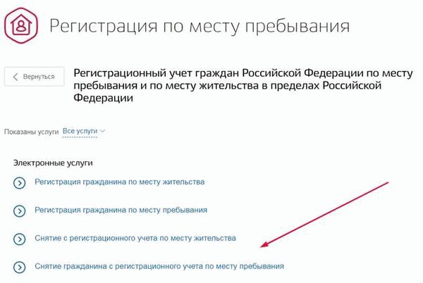 Процедура выписки через госуслуги