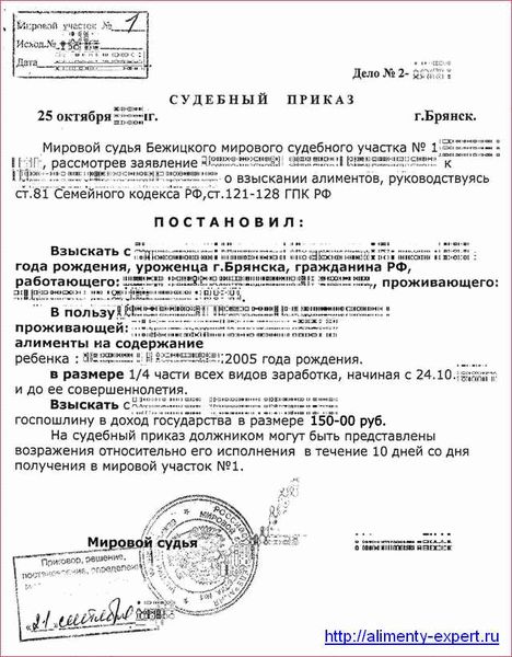 Опровержение получения копии судебного приказа