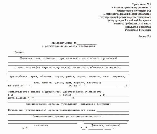 Порядок оформления временной регистрации